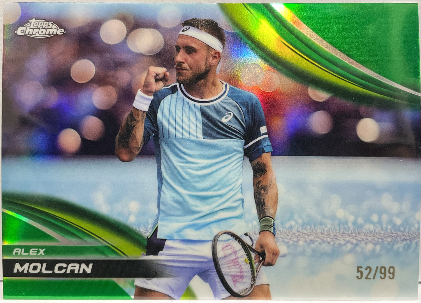 Alex Molcan 52/99 Green Topps Chrome Tennis 2025
