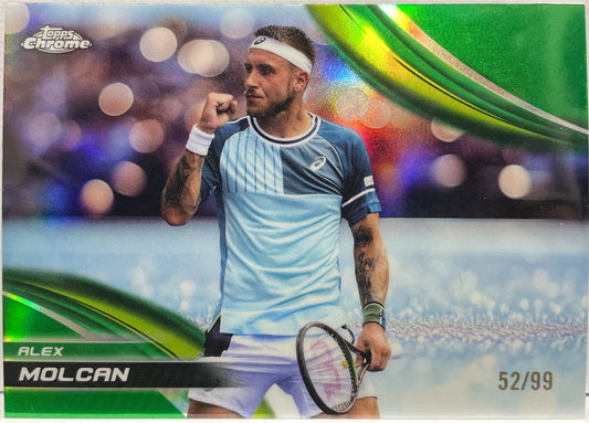 Alex Molcan 52/99 Green Topps Chrome Tennis 2025