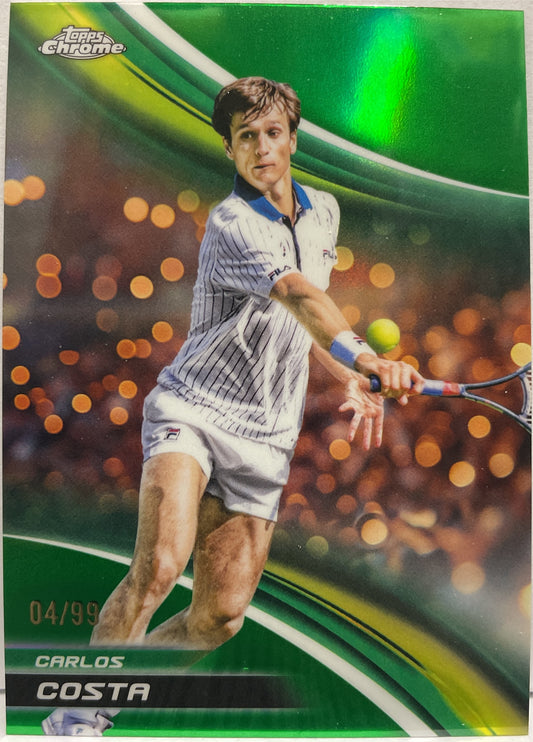 Carlos Costa 4/99 Green Topps Chrome Tennis 2025