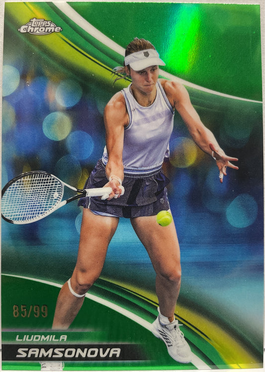 Liudmila Samsonova 85/99 Green Topps Chrome Tennis 2025