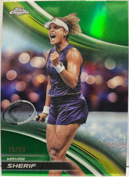 Mayar Sherif 78/99 Green Topps Chrome Tennis 2025