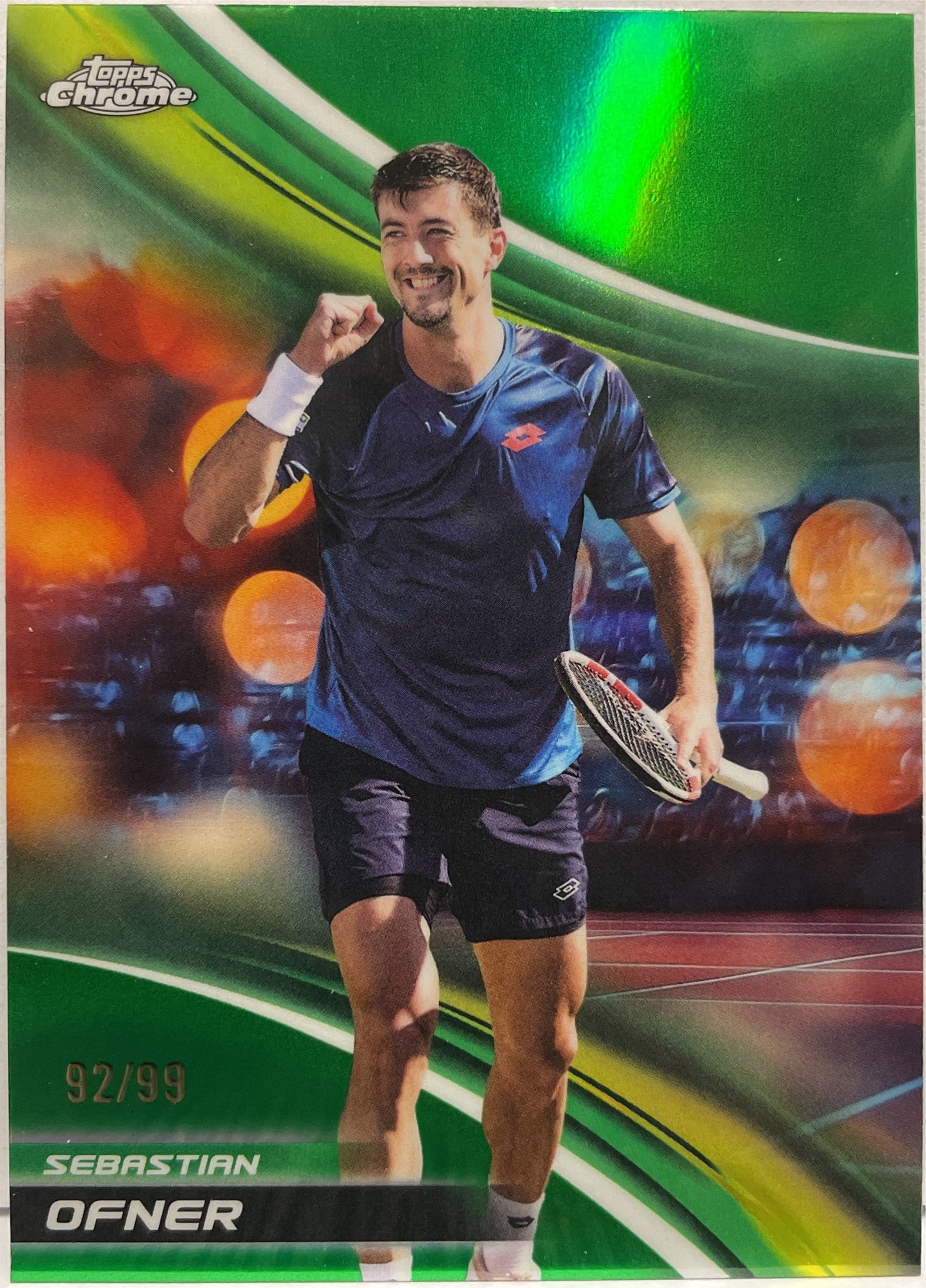Sebastian Ofner 92/99 Green Topps Chrome Tennis 2025