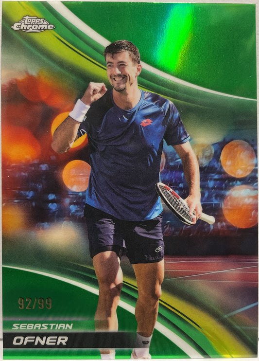Sebastian Ofner 92/99 Green Topps Chrome Tennis 2025