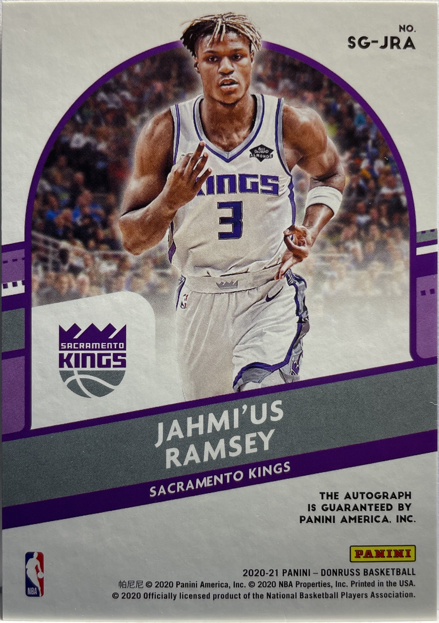 Jahmi'us Ramsey Rookie Autograph Donruss BasketBall 2020/21