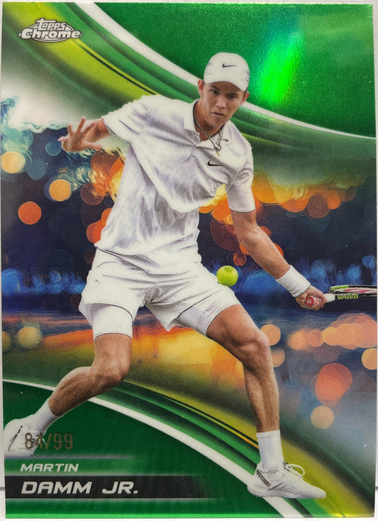 Martin Damm Jr 84/99 Green Topps Chrome Tennis 2025