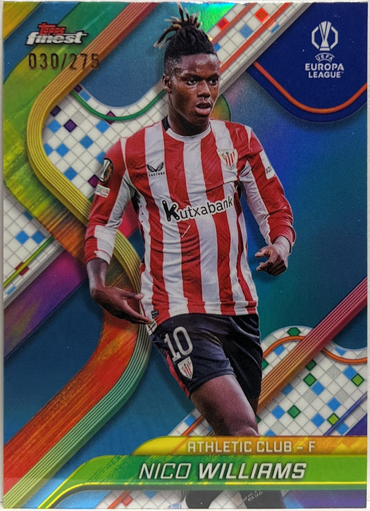 Nico Williams 30/275 Sky Blue Topps Finest UCC 2024/25