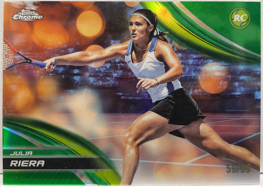 Julia Riera 59/99 Rookie Green Topps Chrome Tennis 2025