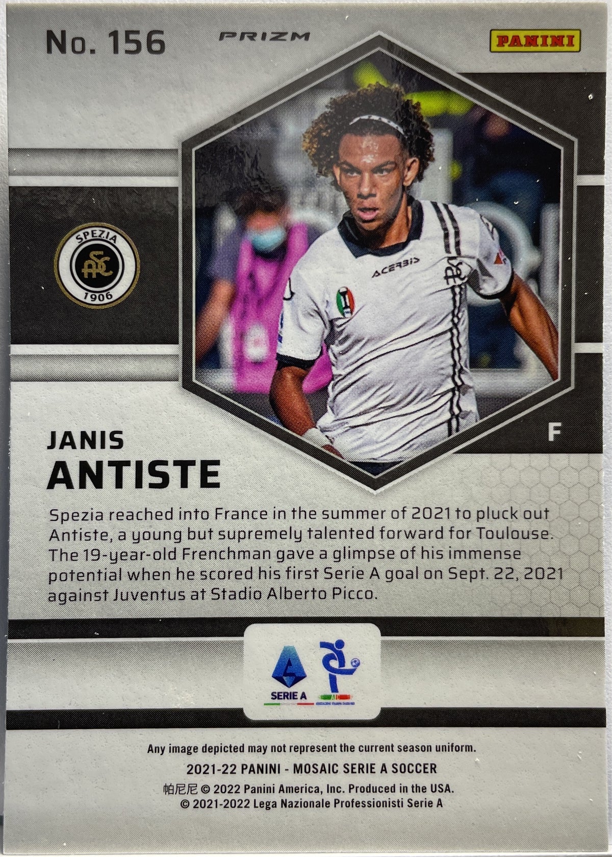 Janis Rage Card Janis Antiste Peacock T-Mall Mosaic Serie A 2021/22 – ScCards