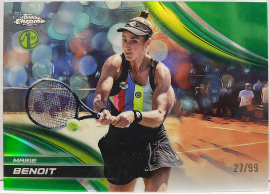 Marie Benoit 27/99 1ST Green Topps Chrome Tennis 2025