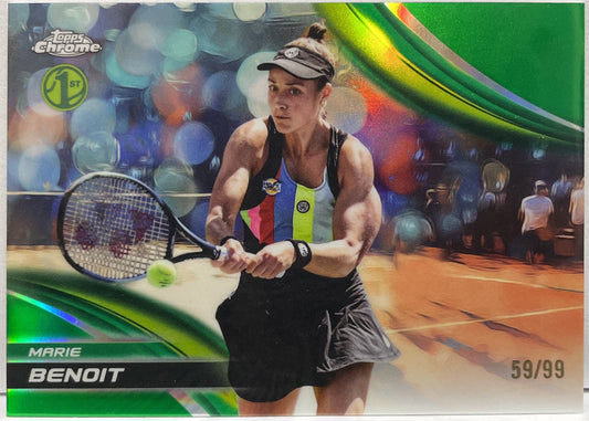 Marie Benoit 59/99 1ST Green Topps Chrome Tennis 2025