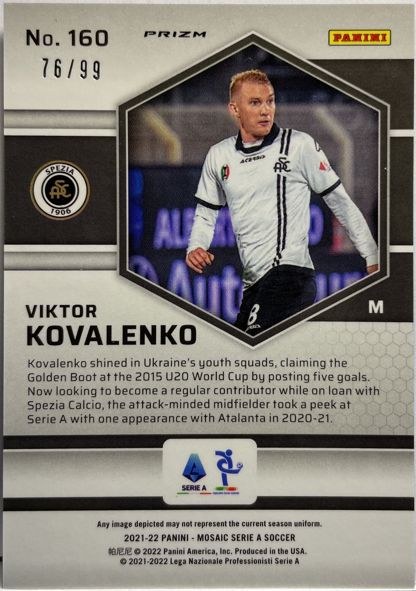 Viktor Kovalenko 76/99 Blue Mosaic Serie A 2021/22