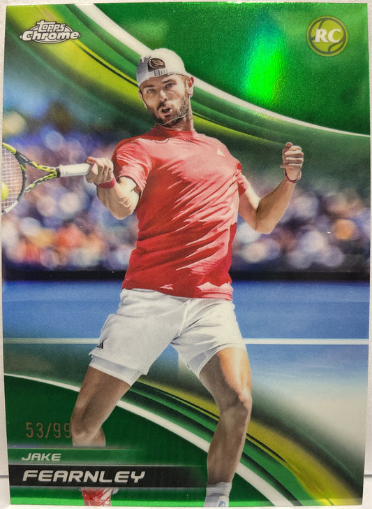 Jake Fearnley 53/99 Rookie Green Topps Chrome Tennis 2025