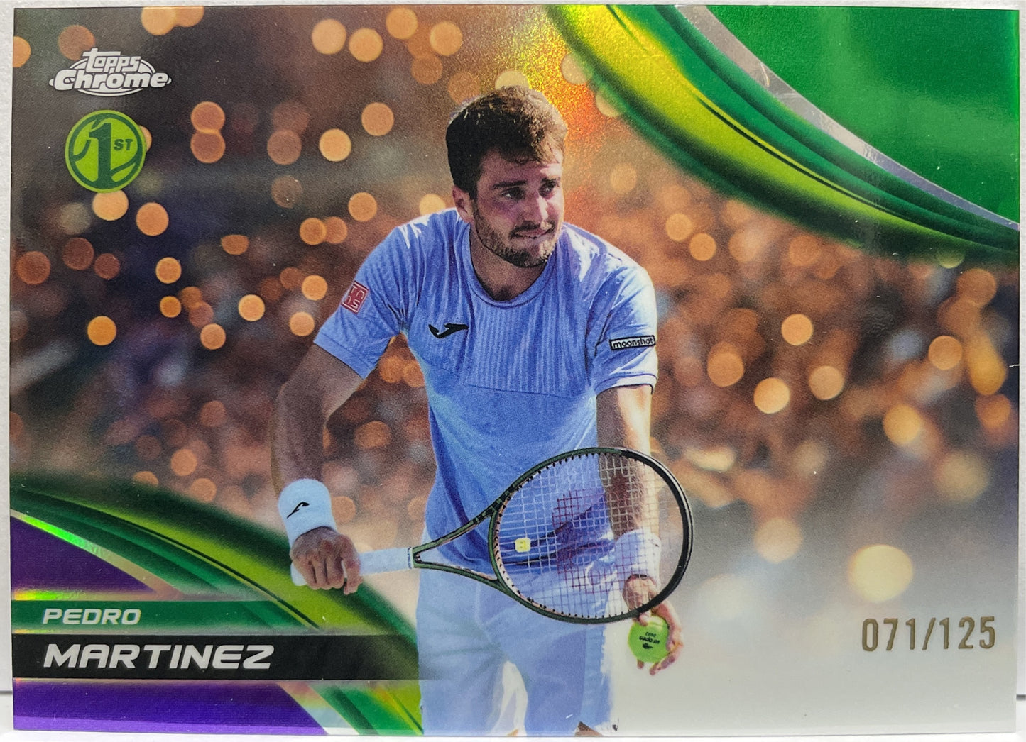 Pedro Martinez 71/125 1ST Purple Green Topps Chrome Tennis 2025