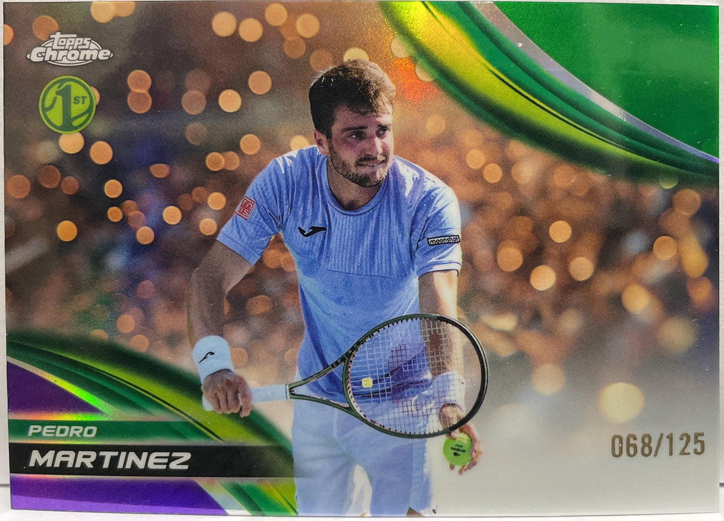 Pedro Martinez 68/125 1ST Purple Green Topps Chrome Tennis 2025