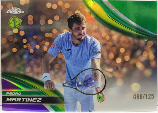 Pedro Martinez 68/125 1ST Purple Green Topps Chrome Tennis 2025