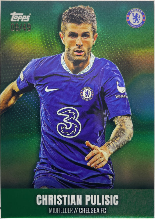 Christian Pulisic 8/49 Green Topps Chelsea Team Set 2022/23