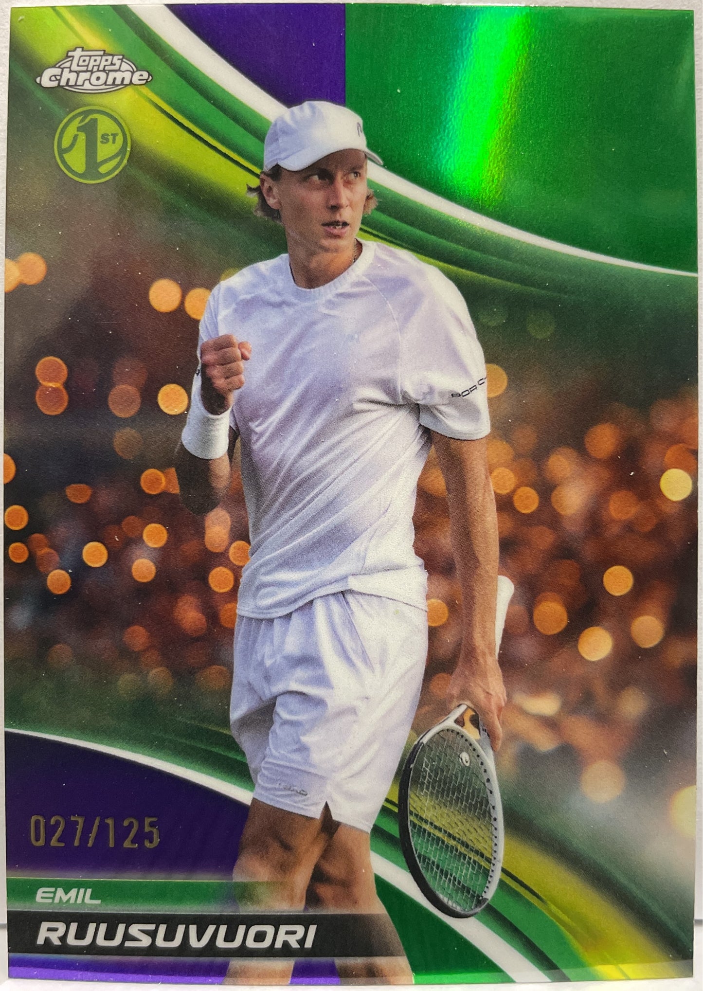 Emil Ruusuvuori 27/125 1ST Purple Green Topps Chrome Tennis 2025