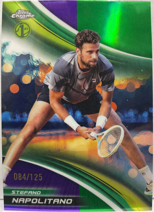 Stefano Napolitano 84/125 1ST Purple Green Topps Chrome Tennis 2025