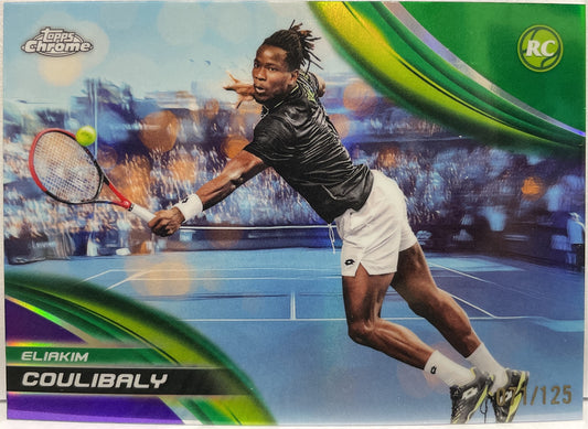 Eliakim Coulibaly 71/125 Rookie Purple Green Topps Chrome Tennis 2025