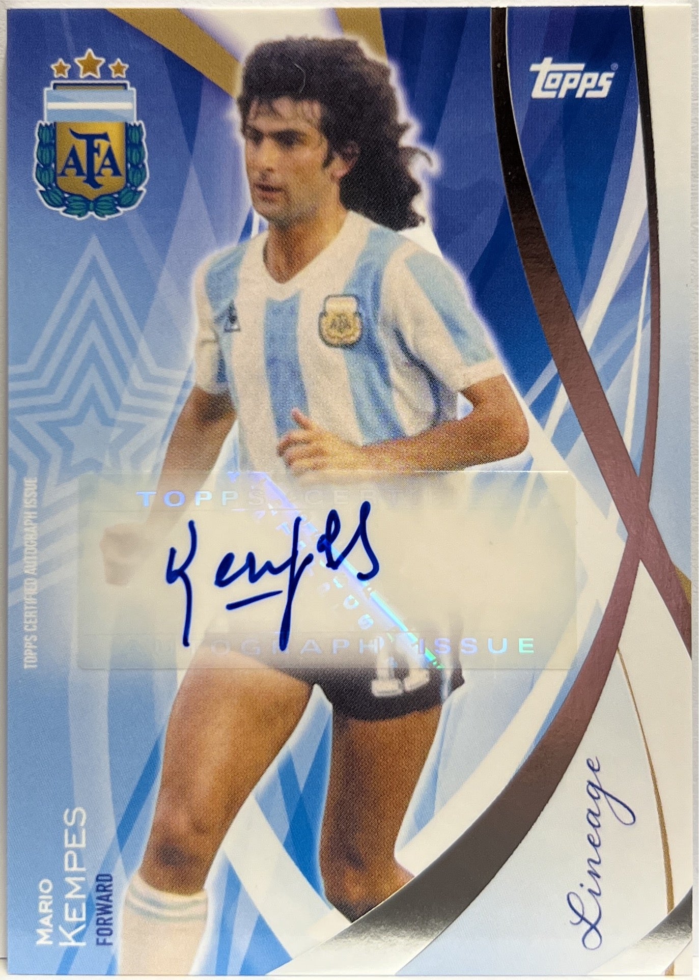 Mario Kempes Autograph Topps Lineage Argentina 2024