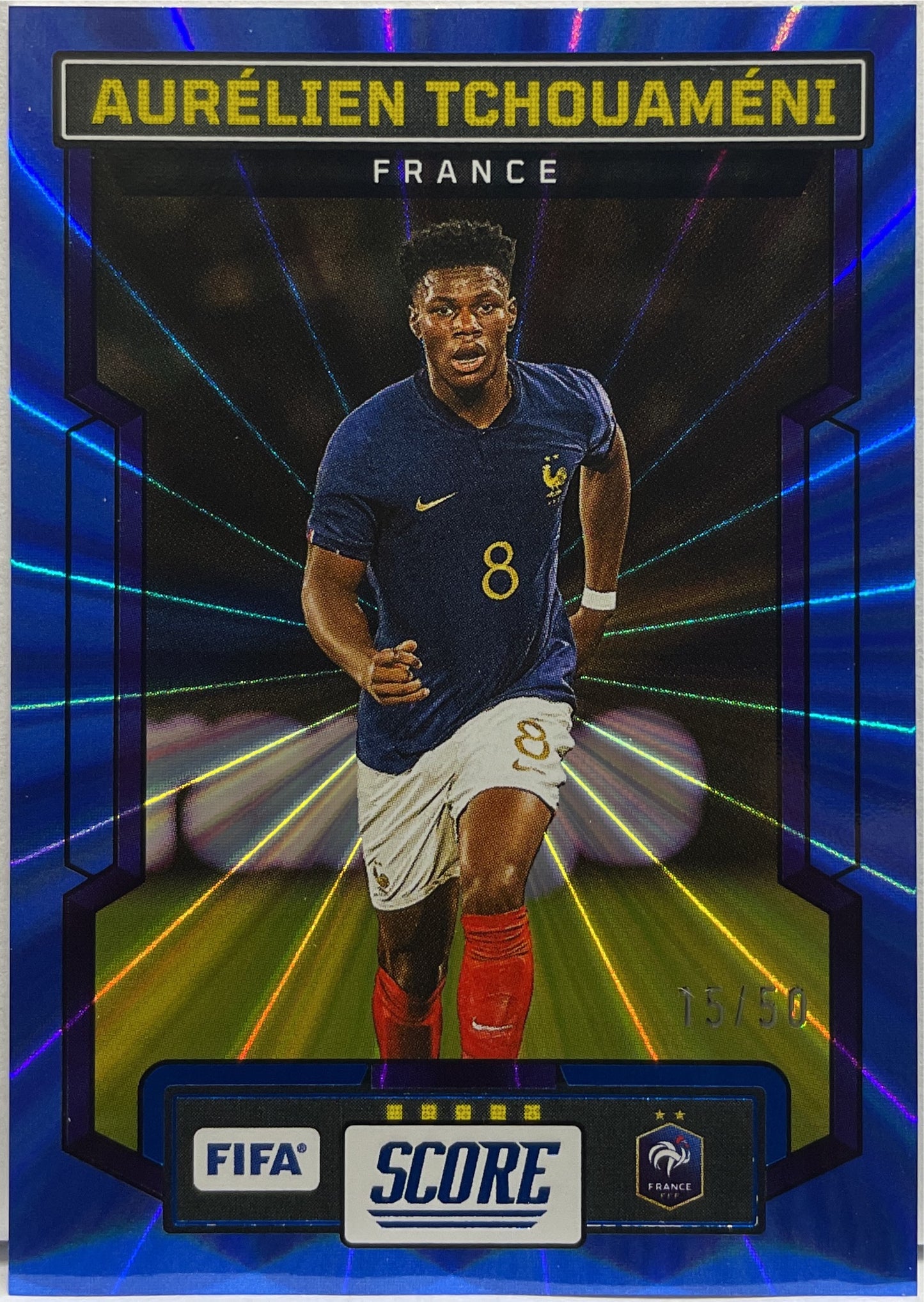 Aurelien Tchouameni 15/50 Blue Laser Score Fifa 2023/24