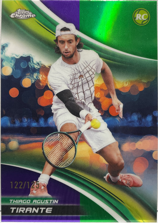 Thiago Agustin Tirante 122/125 Rookie Purple Green Topps Chrome Tennis 2025
