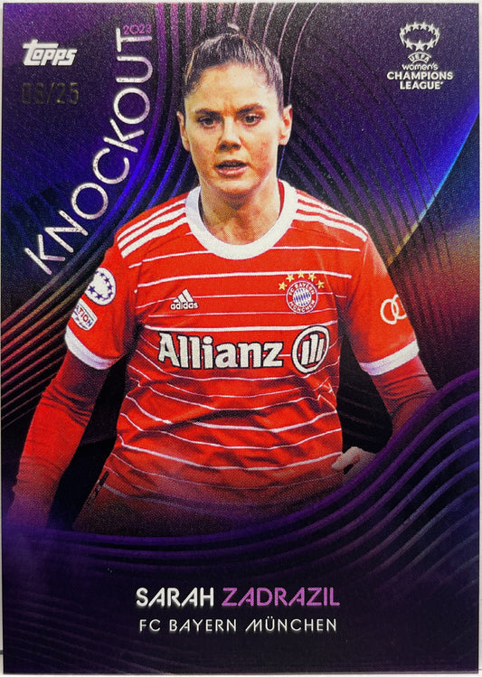 Sarah Zadrazil 8/25 Topps Knockout Women's Champions League 2022/23