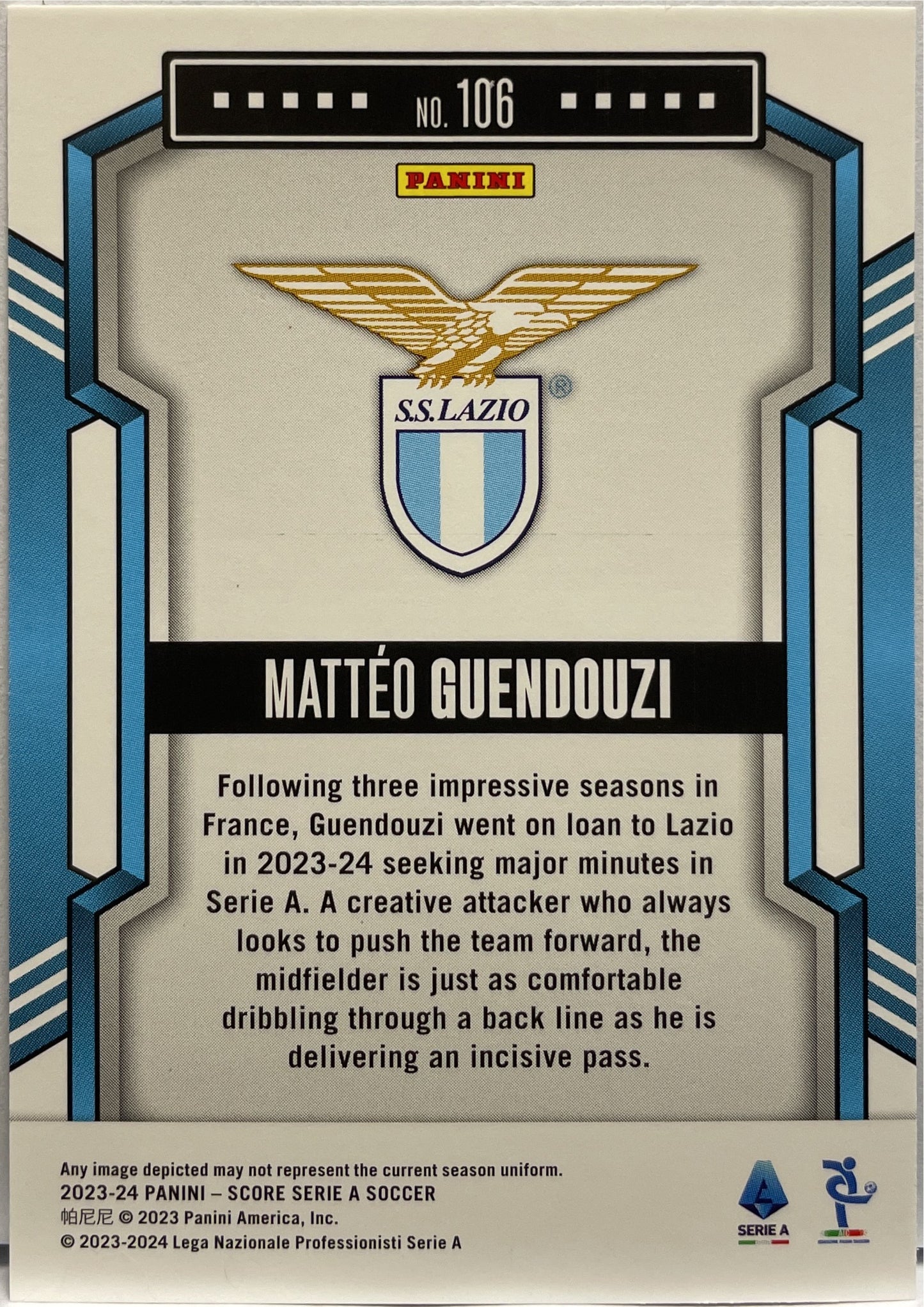 Matteo Guenzouzi 8/15 Swirl Score Serie A 2023/24