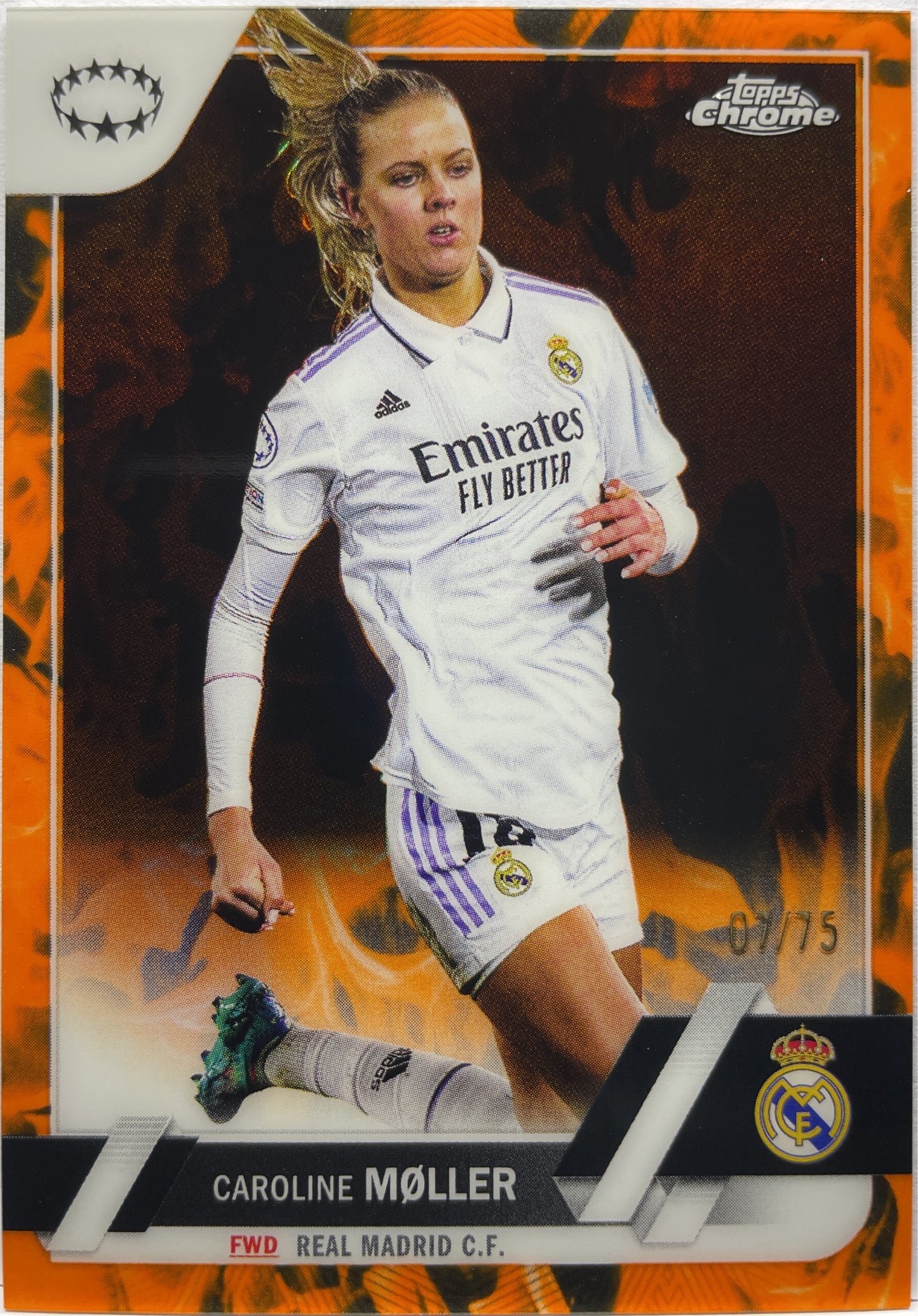 Caroline Moller 7/75 Inferno Topps Chrome Uefa Women's Champions League 2022/23