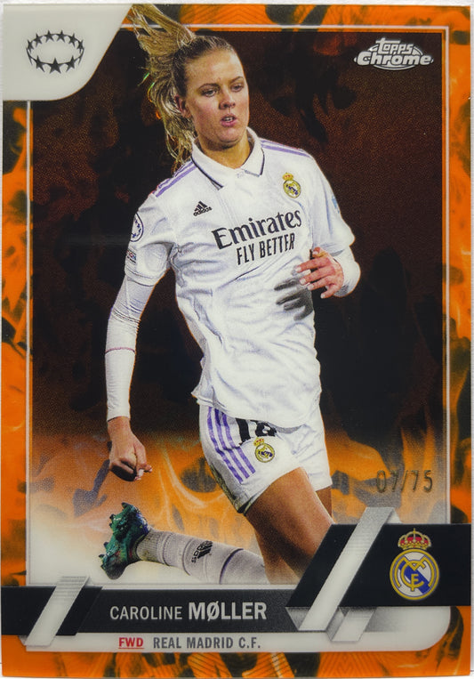 Caroline Moller 7/75 Inferno Topps Chrome Uefa Women's Champions League 2022/23