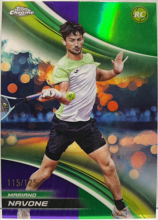 Mariano Navone 115/125 Rookie Purple Green Topps Chrome Tennis 2025