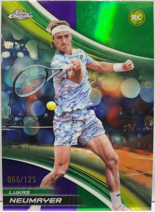Lukas Neumayer 66/125 Rookie Purple Green Topps Chrome Tennis 2025