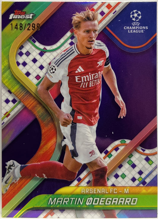 Martin Odegaard 148/299 Purple Topps Finest UCC 2024/25