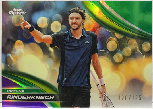 Arthur Rinderknech 120/125 Purple Green Topps Chrome Tennis 2025