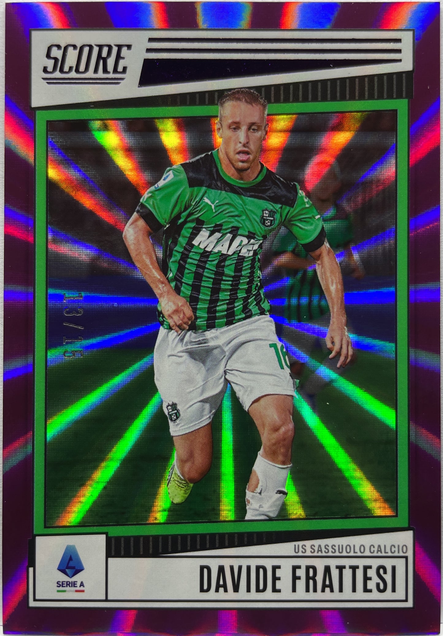 Davide Frattesi 13/15 Purple Laser Score Serie A 2022/23