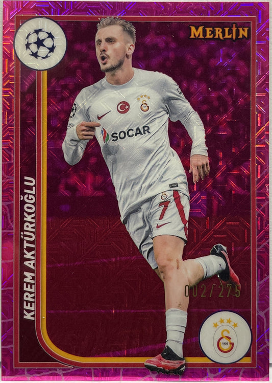 Kerem Akturkoglu 102/275 Pink Mojo Topps Chrome Merlin UCC 2023/24