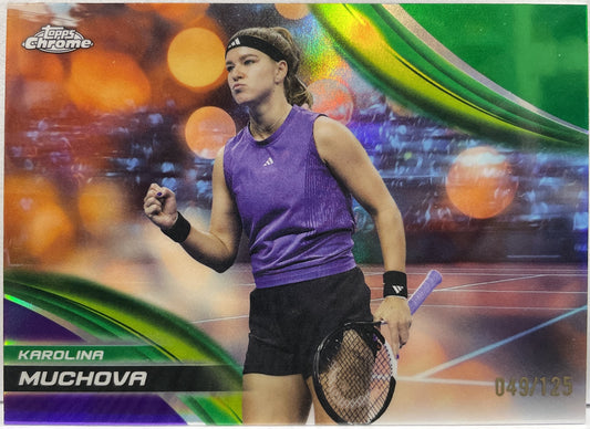 Karolina Muchova 49/125 Purple Green Topps Chrome Tennis 2025