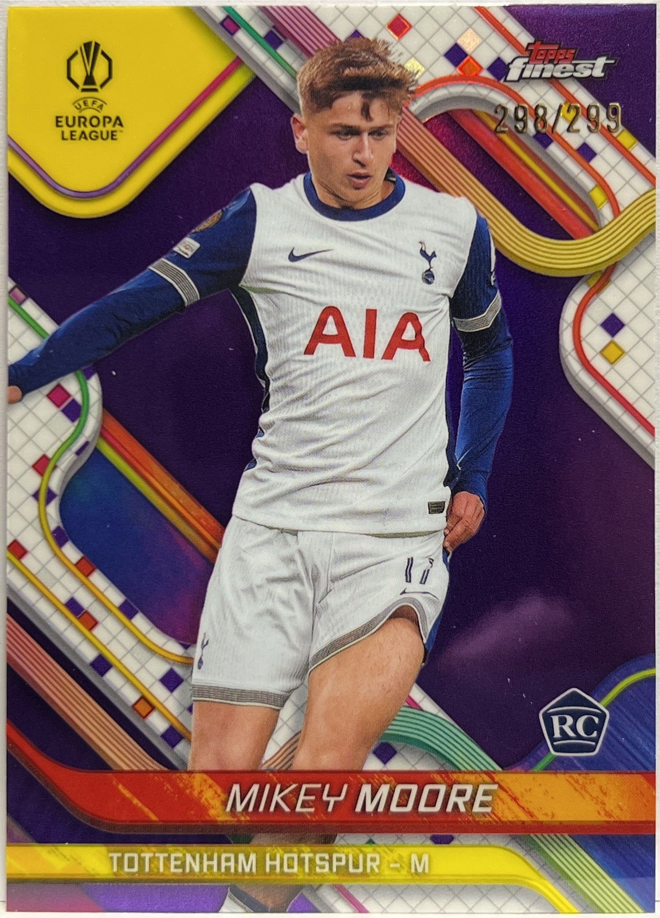 Mikey Moore 298/299 Rookie  Purple Topps Finest UCC 2024/25