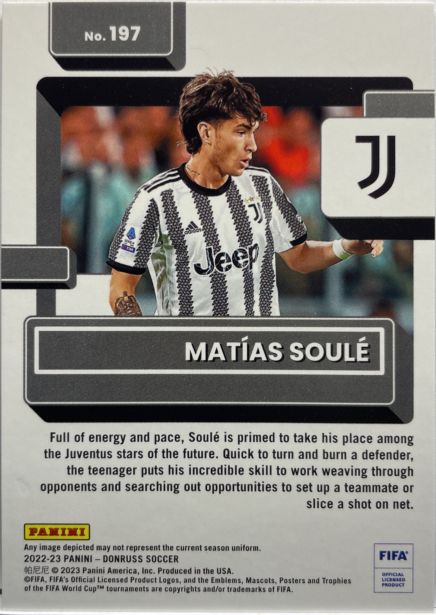 Matias Soule 6/10 Rated Rookie Gold Donruss Fifa 2022/23