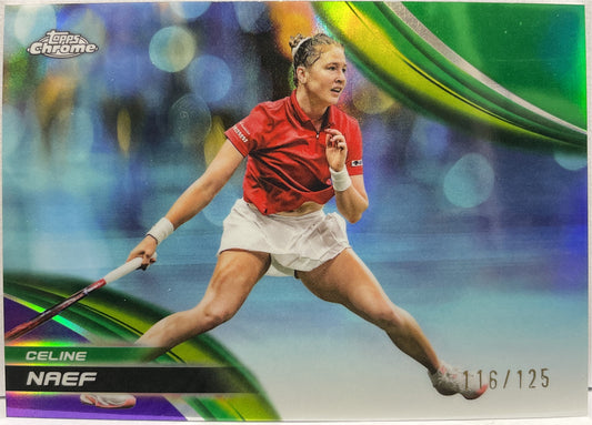 Celine Naef 116/125 Purple Green Topps Chrome Tennis 2025