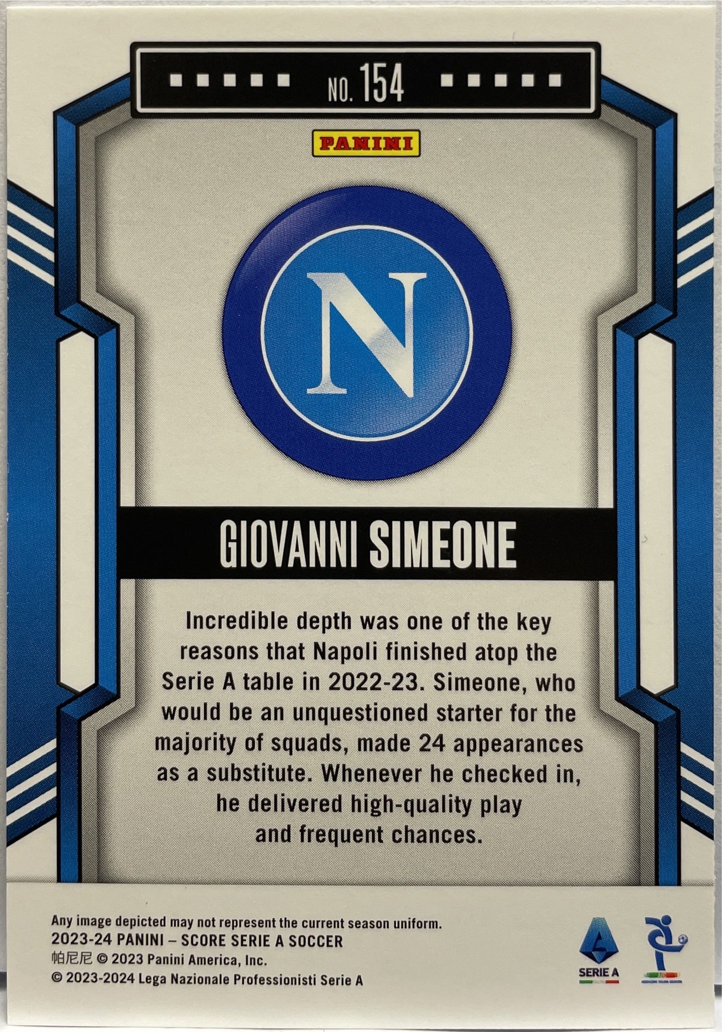 Giovanni Simeone 13/15 Swirl Score Serie A 2023/24