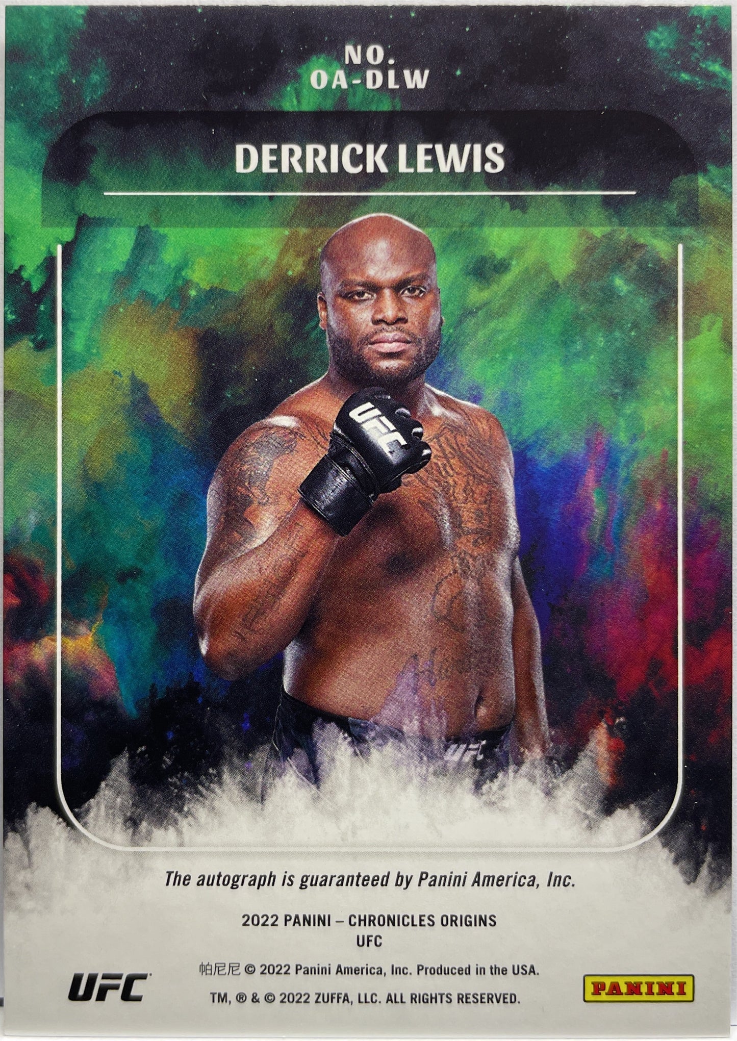 Derrick Lewis Autograph Origins Chronicles UFC 2022