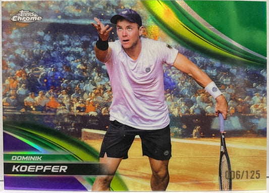 Dominik Koepfer 6/125 Purple Green Topps Chrome Tennis 2025