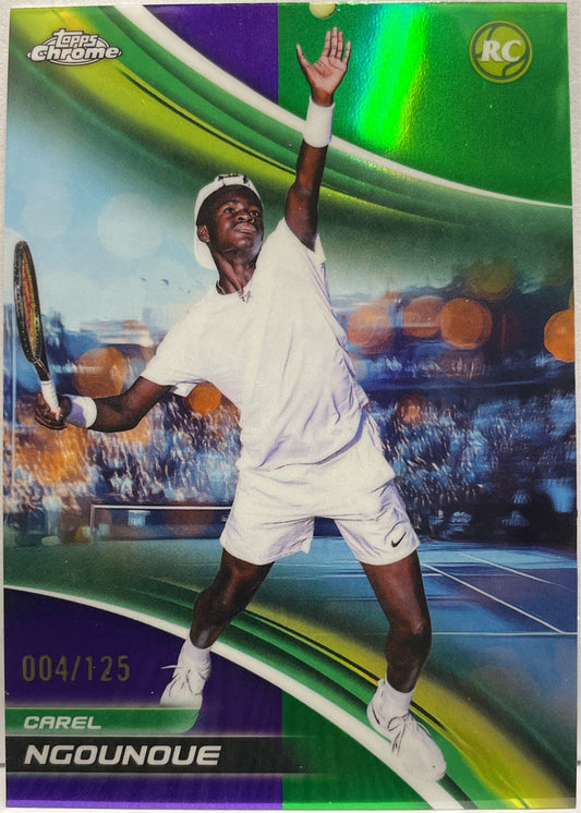 Carel Ngounoue 4/125 Rookie Purple Green Topps Chrome Tennis 2025