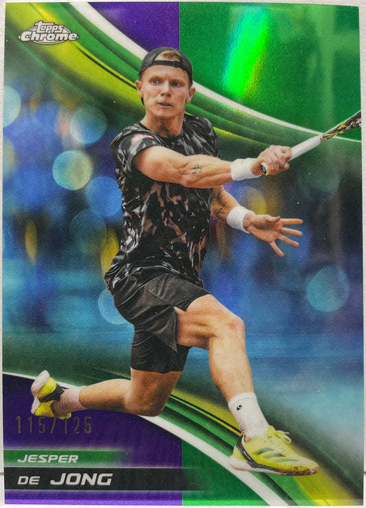 Jesper De Jong 115/125 Purple Green Topps Chrome Tennis 2025