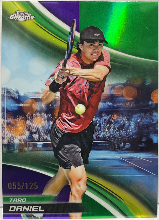 Taro Daniel 55/125 Purple Green Topps Chrome Tennis 2025