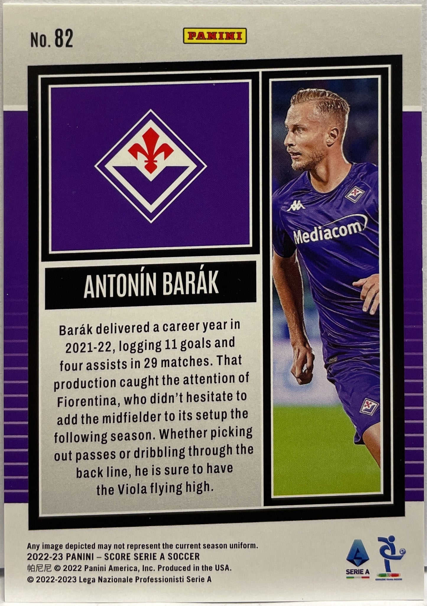Antonin Barak 21/60 Blue Laser Score Serie A 2022/23