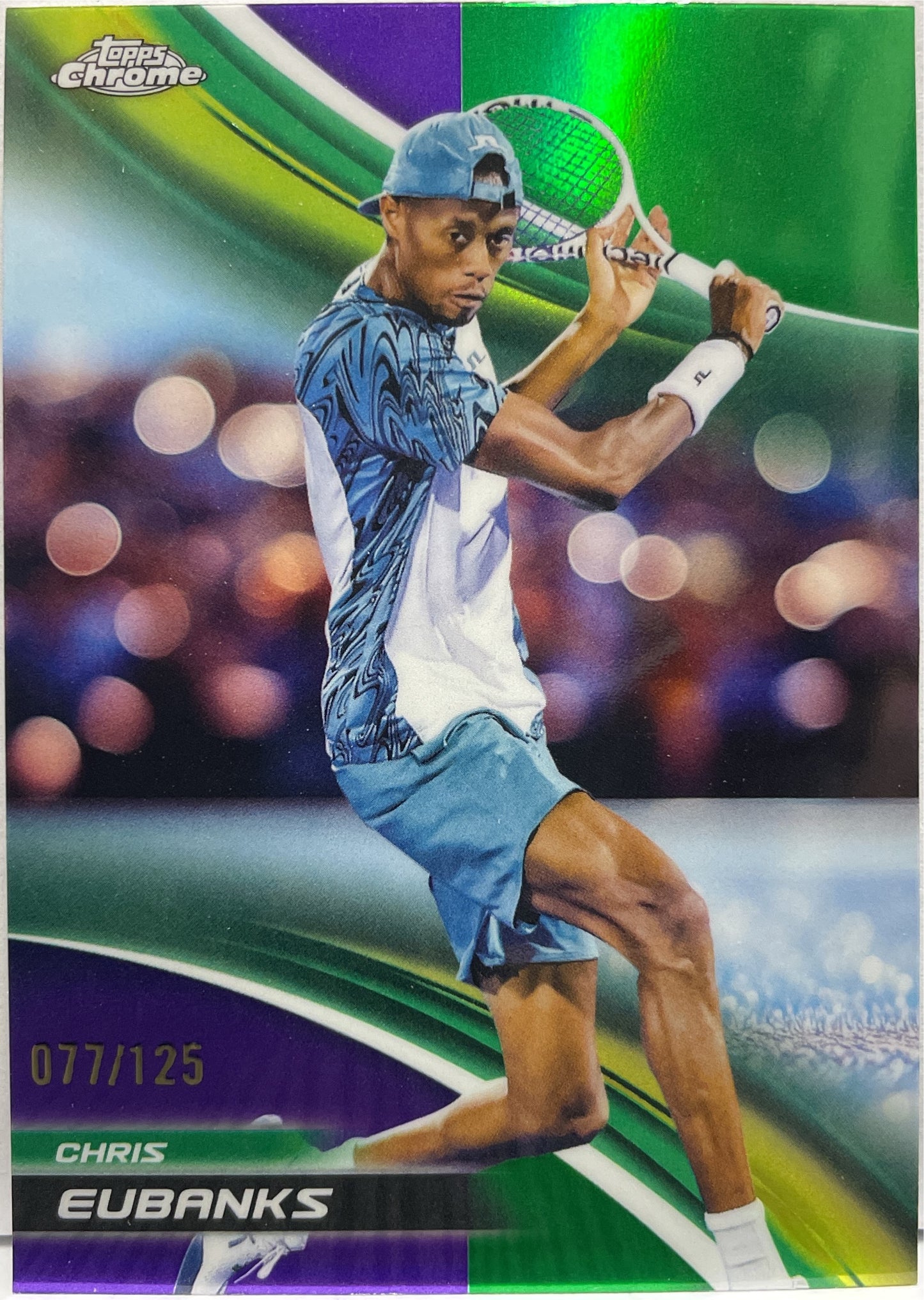 Chris Eubanks 77/125 Purple Green Topps Chrome Tennis 2025