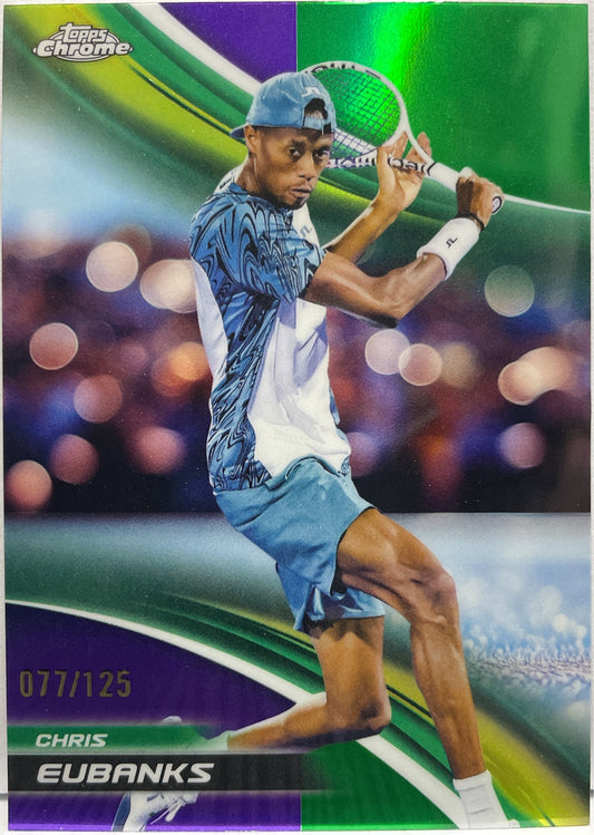 Chris Eubanks 77/125 Purple Green Topps Chrome Tennis 2025