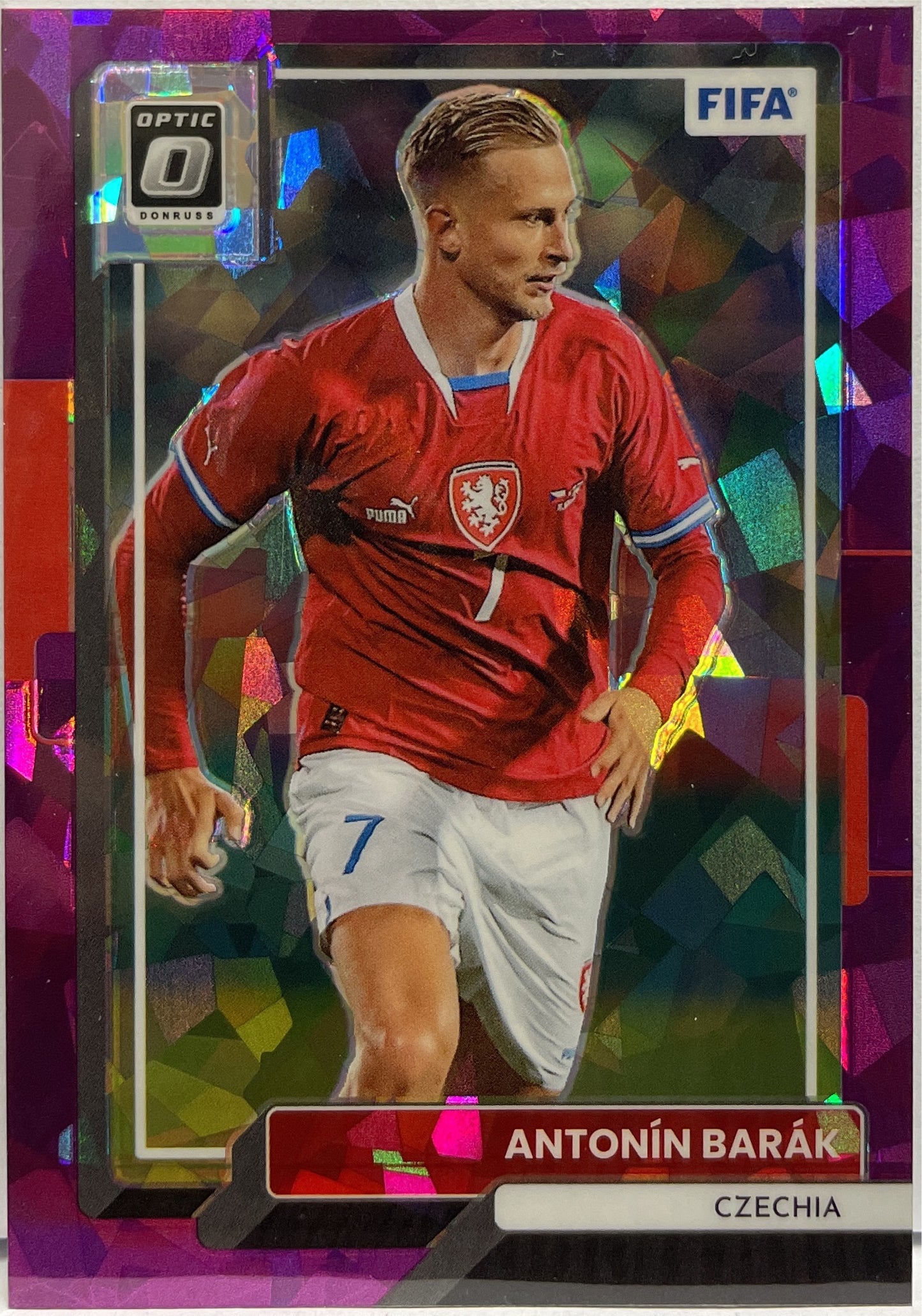 Antonin Barak 27/99 Cracked Ice Purple Optic Donruss Fifa 2022/23